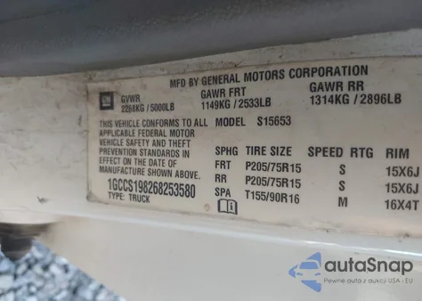 2006 Chevrolet Colorado Lt z USA, uszkodzony, nr VIN 1GCCS198268253580